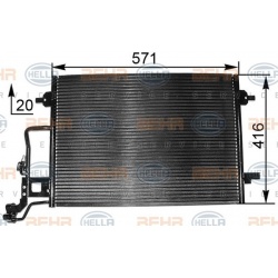 kondensatorius, oro kondicionierius
                                HELLA                                8FC351300394, Nenuro