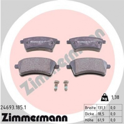 stabdžių trinkelių rinkinys, diskinis stabdys
                                ZIMMERMANN                                24