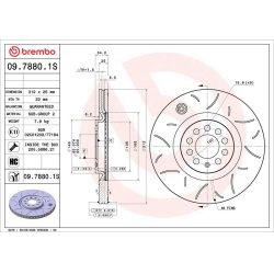 stabdžių diskas (1vnt)
                                BREMBO                                                09.7880.1S, BR