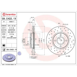 stabdžių diskas (1vnt) XTRA LINE - Xtra
                                BREMBO                                             