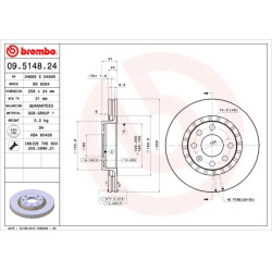 stabdžių diskas (1vnt) PRIME LINE
                                BREMBO                                                09.