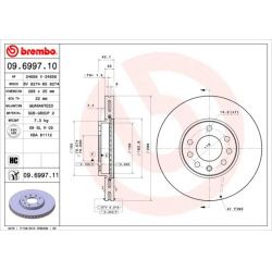 stabdžių diskas (1vnt) PRIME LINE - UV Coated
                                BREMBO                                       