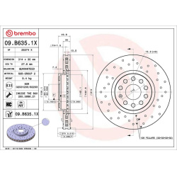 stabdžių diskas (1vnt) XTRA LINE - Xtra
                                BREMBO                                             