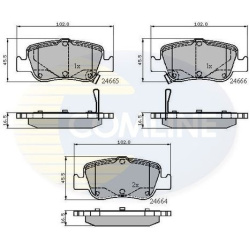 Stabdžių kaladėlės galinės
                                COMLINE                                                CBP315