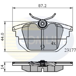Stabdžių kaladėlės galinės
                                COMLINE                                                CBP010