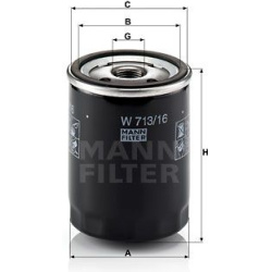 Filtras tepalo
                                MANN-FILTER                                                W713/16, MANN-FILTE