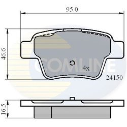 Stabdžių kaladėlės galinės
                                COMLINE                                                CBP016
