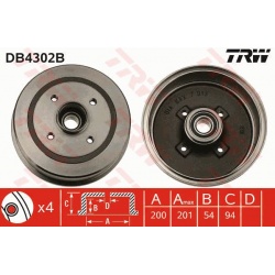 stabdžių būgnas
TRW DB4302B, TRW, DB4302B,