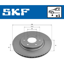 stabdžių diskas (1vnt)
                                SKF                                                VKBD 81313 V1, SK