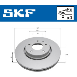 stabdžių diskas (1vnt)
                                SKF                                                VKBD 81352 V1, SK
