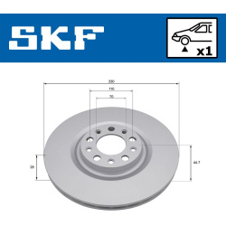 stabdžių diskas (1vnt)
                                SKF                                                VKBD 81396 V1, SK