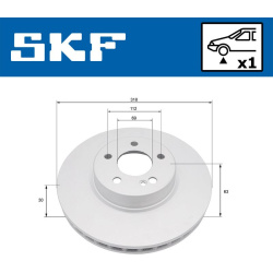 stabdžių diskas (1vnt)
                                SKF                                                VKBD 81374 V1, SK