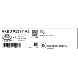 Stabdžių diskas
                                SKF                                                VKBD 91397 V1, SKF, VKBD