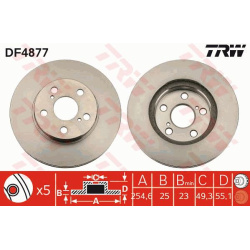 stabdžių diskas (1vnt)
                                TRW                                                DF4877, TRW, DF48