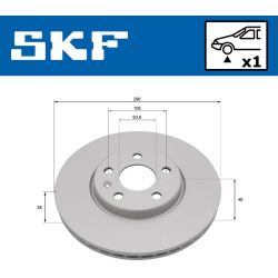 stabdžių diskas (1vnt)
                                SKF                                                VKBD 81400 V1, SK