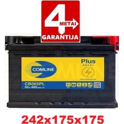 Akumuliatorius COMLINE PLUS 55Ah 480A
                                                CB065PL, COMLINE, CB065PL, auto detalė