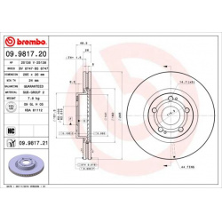 stabdžių diskas (1vnt) PRIME LINE
                                BREMBO                                                09.