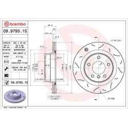 stabdžių diskas (1vnt)
                                BREMBO                                                09.9793.1S, BR