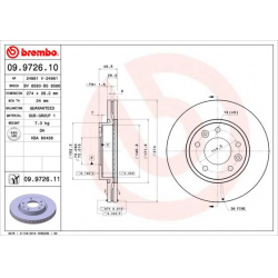 stabdžių diskas (1vnt) PRIME LINE - UV Coated
                                BREMBO                                       