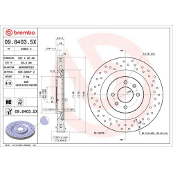 stabdžių diskas (1vnt) XTRA LINE - Xtra
                                BREMBO                                             