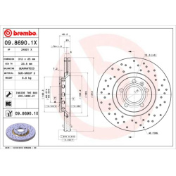 stabdžių diskas (1vnt) XTRA LINE - Xtra
                                BREMBO                                             