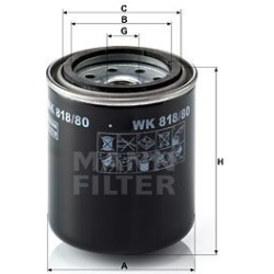 kuro filtras
                                MANN-FILTER                                                WK818/80, MANN-FILTER