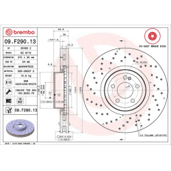 stabdžių diskas (1vnt) PRIME LINE - Co-Cast
                                BREMBO                                         