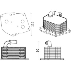 alyvos aušintuvas, variklio alyva BEHR
                                MAHLE                                                