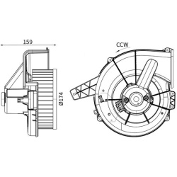 Vidaus pūtiklis
                                MAHLE                                                AB 18 000S, MAHLE, AB18