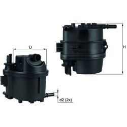 Filtras kuro diesel
                                MAHLE                                                KL779, MAHLE, KL779,