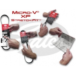 V formos rumbuoti diržai Micro-V® Stretch Fit™
GATES 5PK86