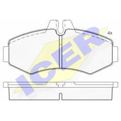 Stabdžių kaladėlės priekinės
                                ICER                                141288, ICER, 141288, a