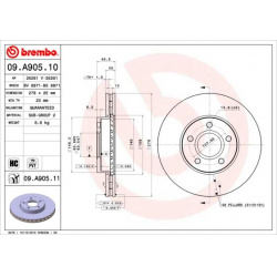stabdžių diskas (1vnt) PRIME LINE
                                BREMBO                                                09.
