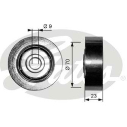 kreipiantysis skriemulys, V formos rumbuotas diržas DriveAlign™
                                GATES                     