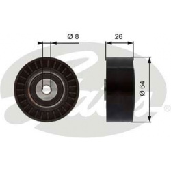 kreipiantysis skriemulys, V formos rumbuotas diržas DriveAlign™
                                GATES                     