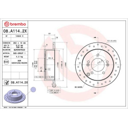 stabdžių diskas (1vnt) XTRA LINE - Xtra
                                BREMBO                                             