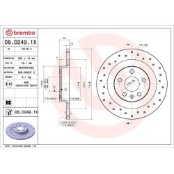 Stabdžių diskas XTRA LINE - Xtra
                                BREMBO                                                08.D