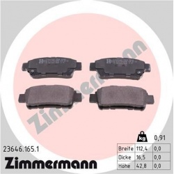 stabdžių trinkelių rinkinys, diskinis stabdys
                                ZIMMERMANN                                23