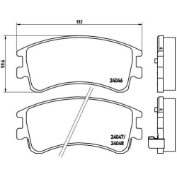 stabdžių trinkelių rinkinys, diskinis stabdys PRIME LINE
                                BREMBO                           