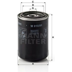 alyvos filtras
                                MANN-FILTER                                                W818/81, MANN-FILTE