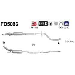 DPF, kietųjų dalelių filtras
FD5086, AS, FD5086, auto detalė