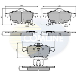 Stabdžių kaladėlės priekinės
                                COMLINE                                                CBP3