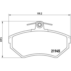 stabdžių trinkelių rinkinys, diskinis stabdys PRIME LINE
                                BREMBO                           