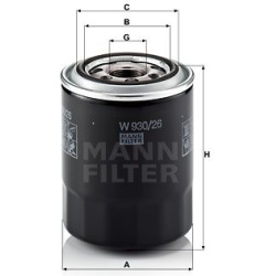 alyvos filtras
                                MANN-FILTER                                                W930/26, MANN-FILTE