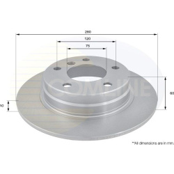 Stabdžių diskas (1VNT), galinis
                                COMLINE                                                ADC1
