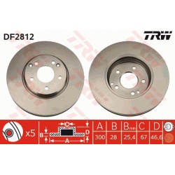 stabdžių diskas (1vnt)
                                TRW                                                DF2812, TRW, DF28