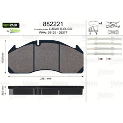 stabdžių trinkelių rinkinys, diskinis stabdys OPTIPACK
                                VALEO                              