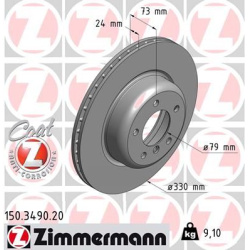 Stabdžių diskas COAT Z
                                ZIMMERMANN                                                150.3490.2