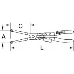 išmetimo vamzdžio sąvaržos replės
                                KS TOOLS                                150.1535, Nenu