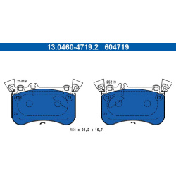 stabdžių trinkelių rinkinys, diskinis stabdys
                                ATE                                         